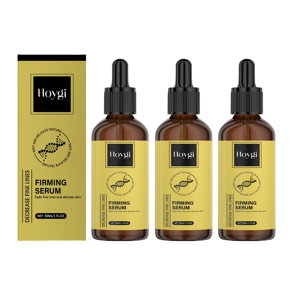 Hoygi Anti-Wrinkle Firming Serum Skin Tightening Elasticity Boost Fine Lines Reduction Fast Absorbing Non-Greasy All Skin Types Zpaxo 3PCS