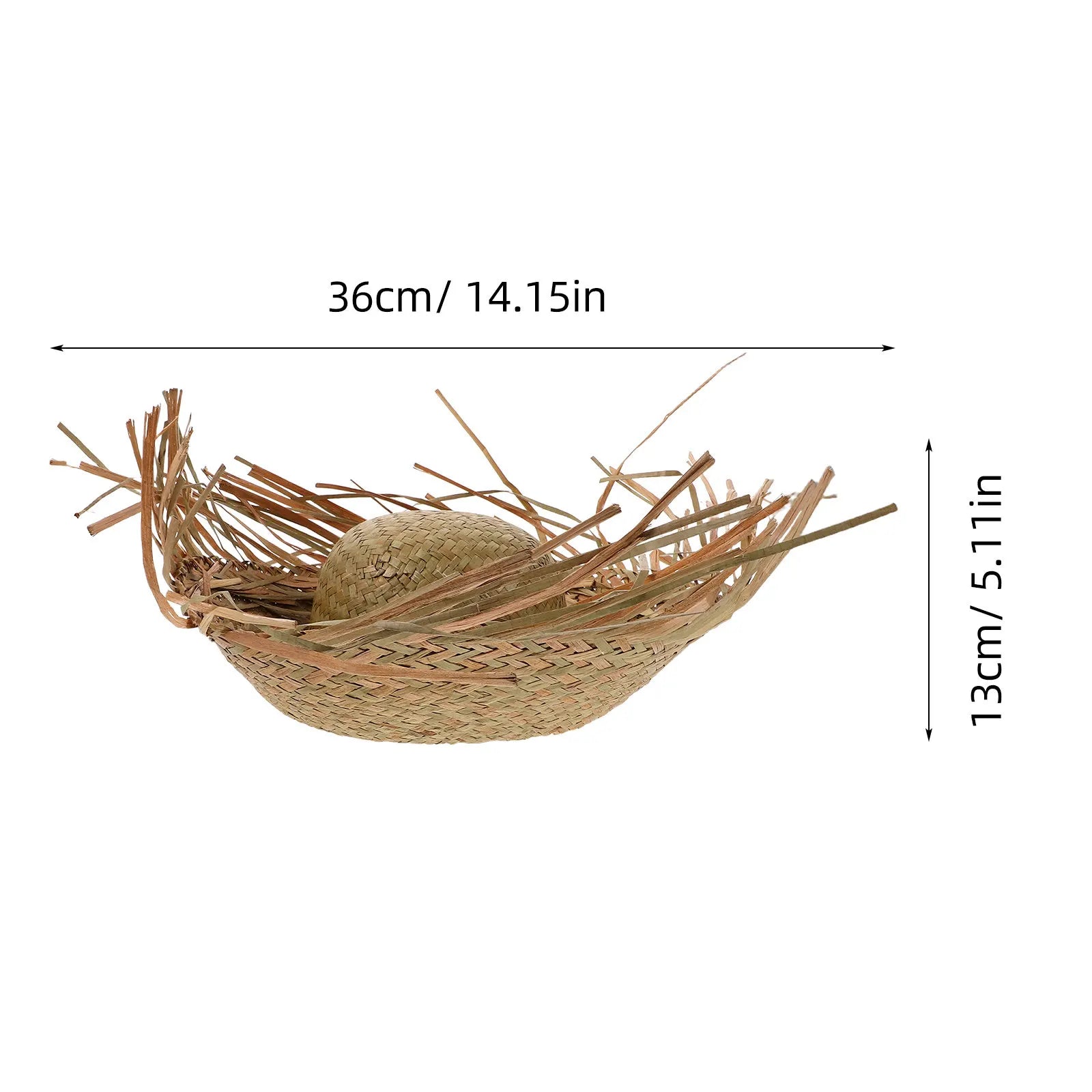 Hawaiian Party Hat Women Woven Straw Sun Shade Tropical Beach
