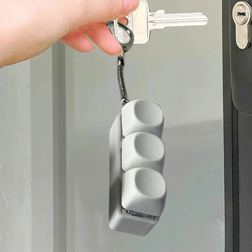 Keyboard Clicker Fidget Toy Keyring Portable Keychain Wallet Pendant Zpaxo