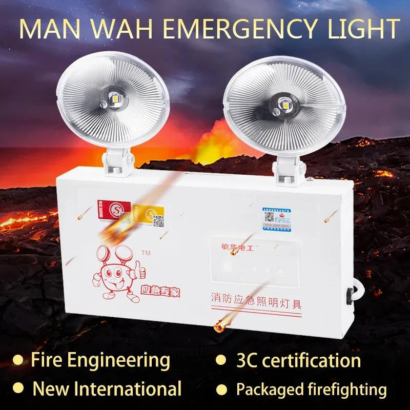Dual Head LED Emergency Light 220V – Garage & Workshop Lamp LED Emergency Light Zpaxo