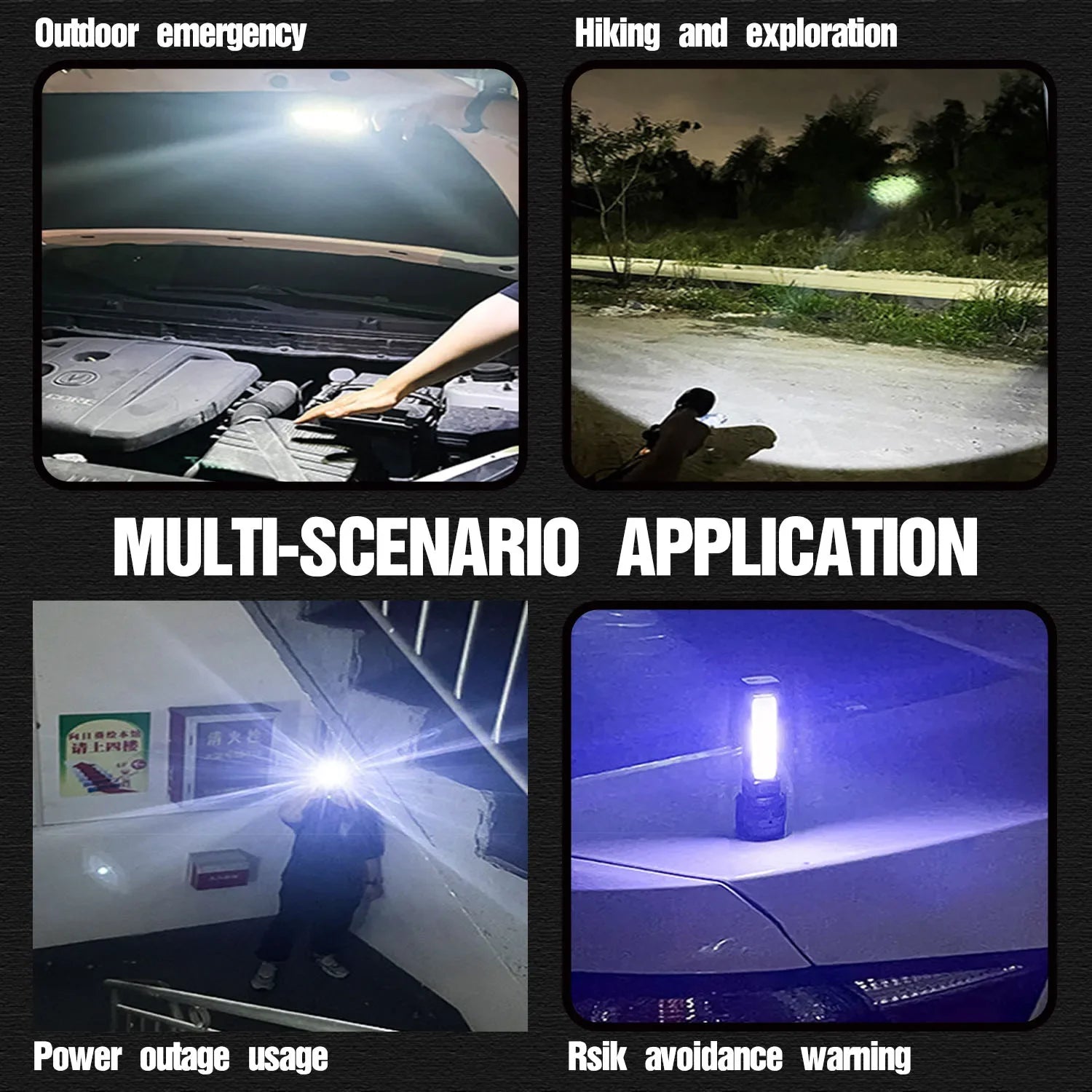 POCKETMAN Solar LED Flashlight – USB Rechargeable 2000 Lumen