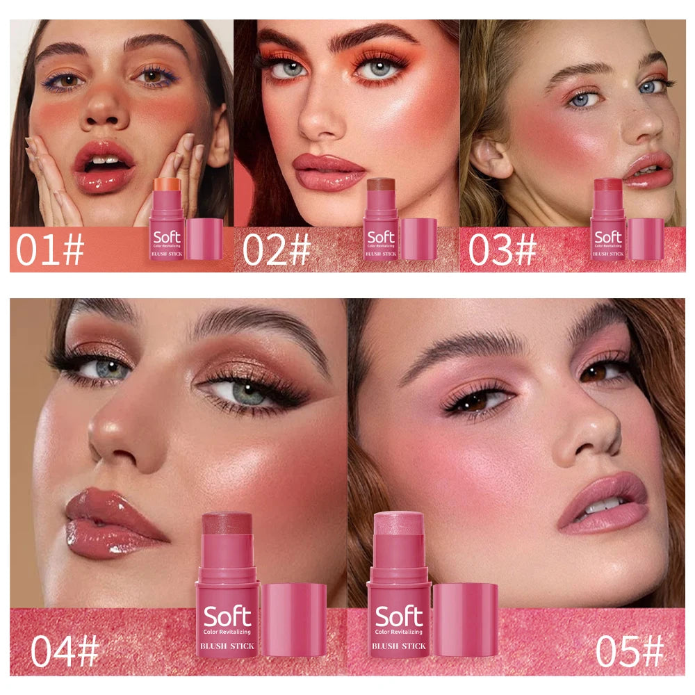 Velvet Matte Smooth Blush Stick Long-lasting And Low Saturation Natural Makeup Effect And Easy To Apply Zpaxo