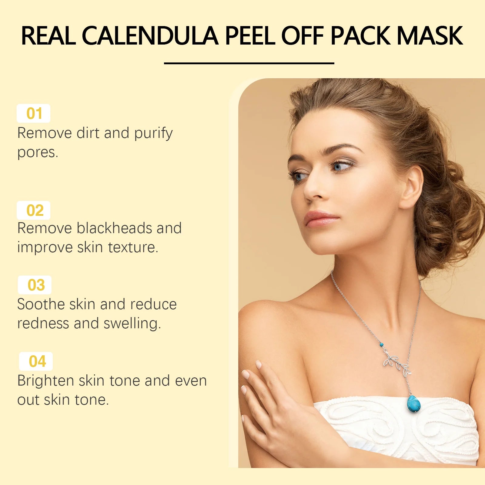Calendula Peel-Off Mask – Blackheads, Pores & Dark Spots Peel-Off Face Mask Zpaxo