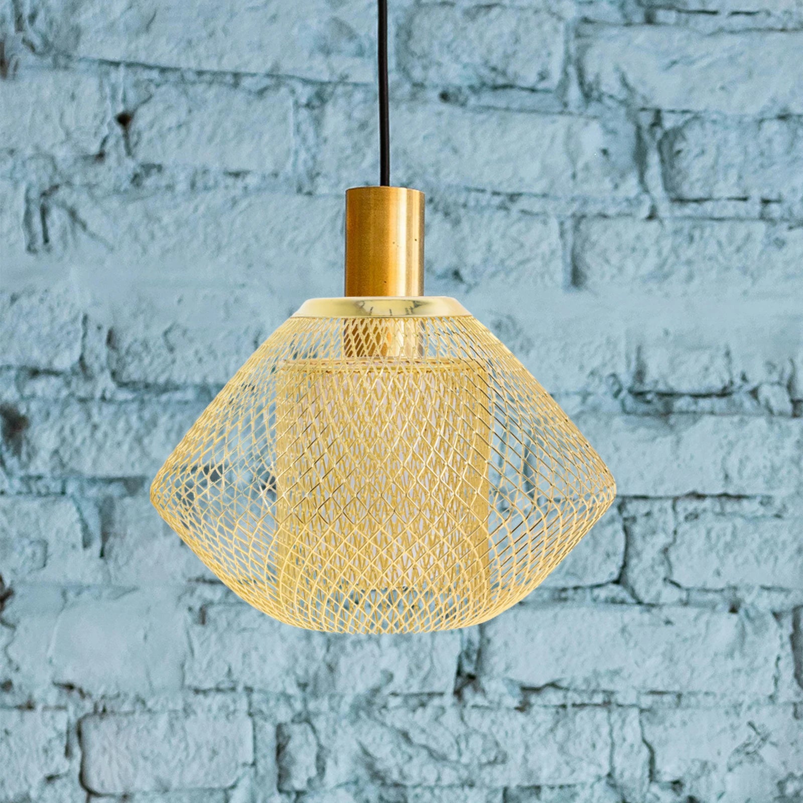 Double Layer Hollow Metal Lampshade Golden Decorative Light Cover Zpaxo