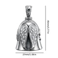 Guardians Angel Ride Cycling Motorcycle Bell Keychain Titanium Steel