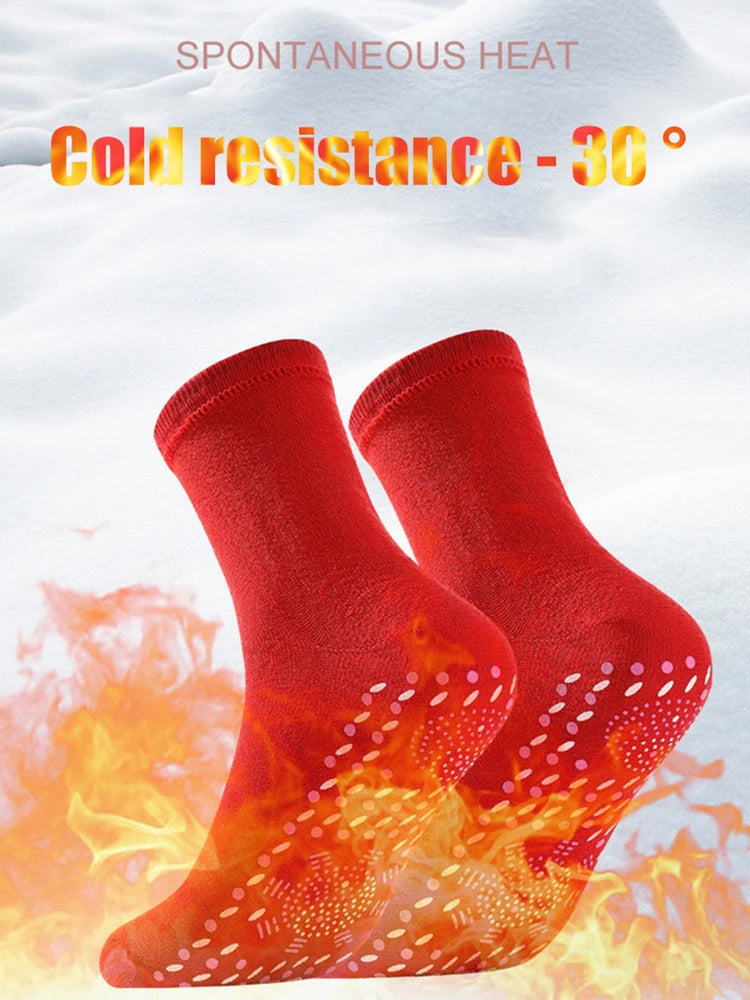 1 Pair Thermotherapeutic Socks Pain Relief Slimming Health Socks Tourmaline Cold-Resistant Christmas Gifts for Friends Zpaxo
