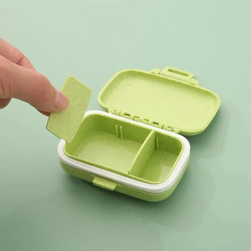 Mini 3-Grid Portable Pill Organizer Case – Weekly Pill Box