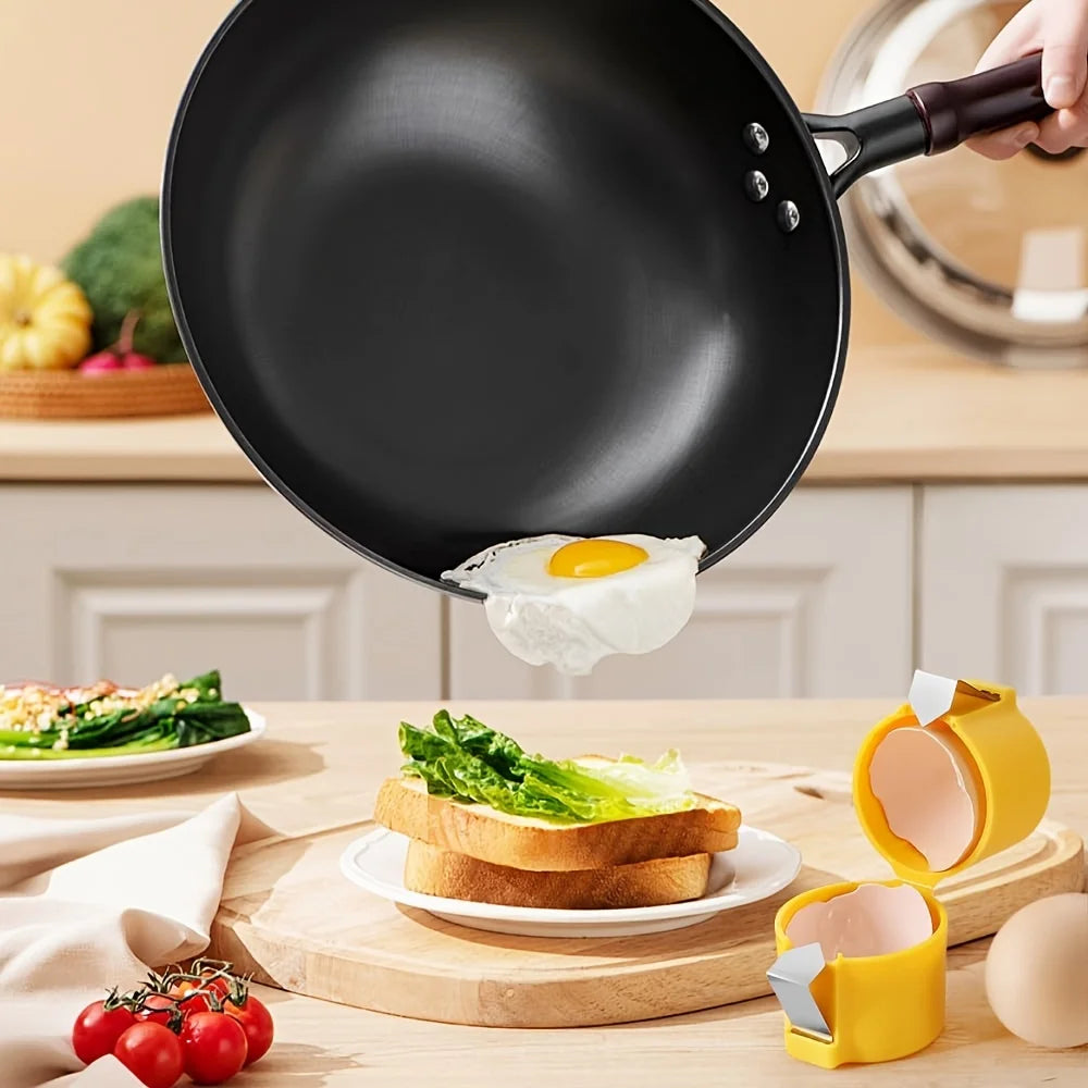 3 PCS Egg Shell Opener, 2025 New Egg Cracker for Raw Eggs, Hard Boiled Egg Peeler Egg Cube Egg Separator Handheld Tool Zpaxo