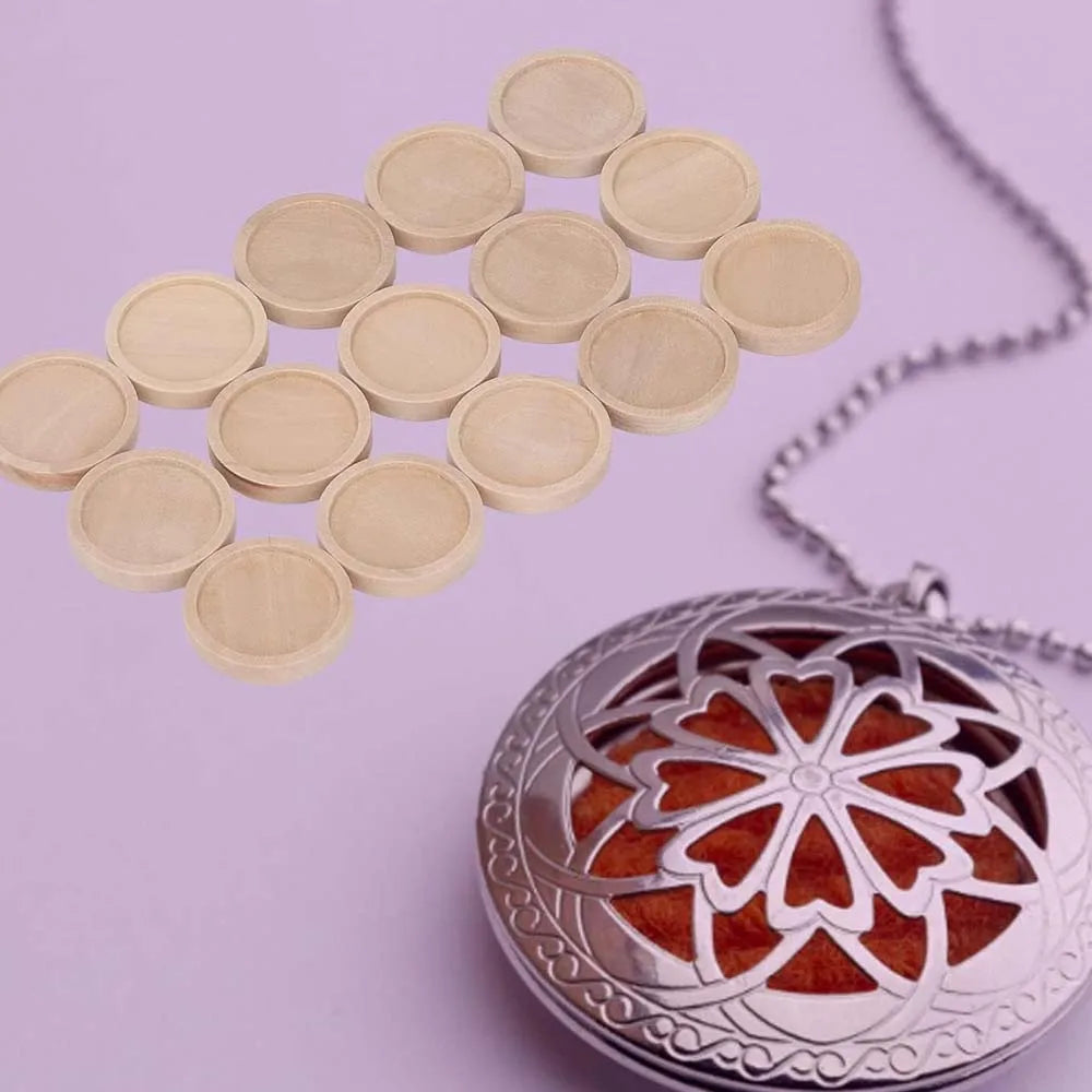 10-Pack Wooden Pendant Trays – Round Cabochon Blanks for Jewelry Jewelry Making Blanks Zpaxo