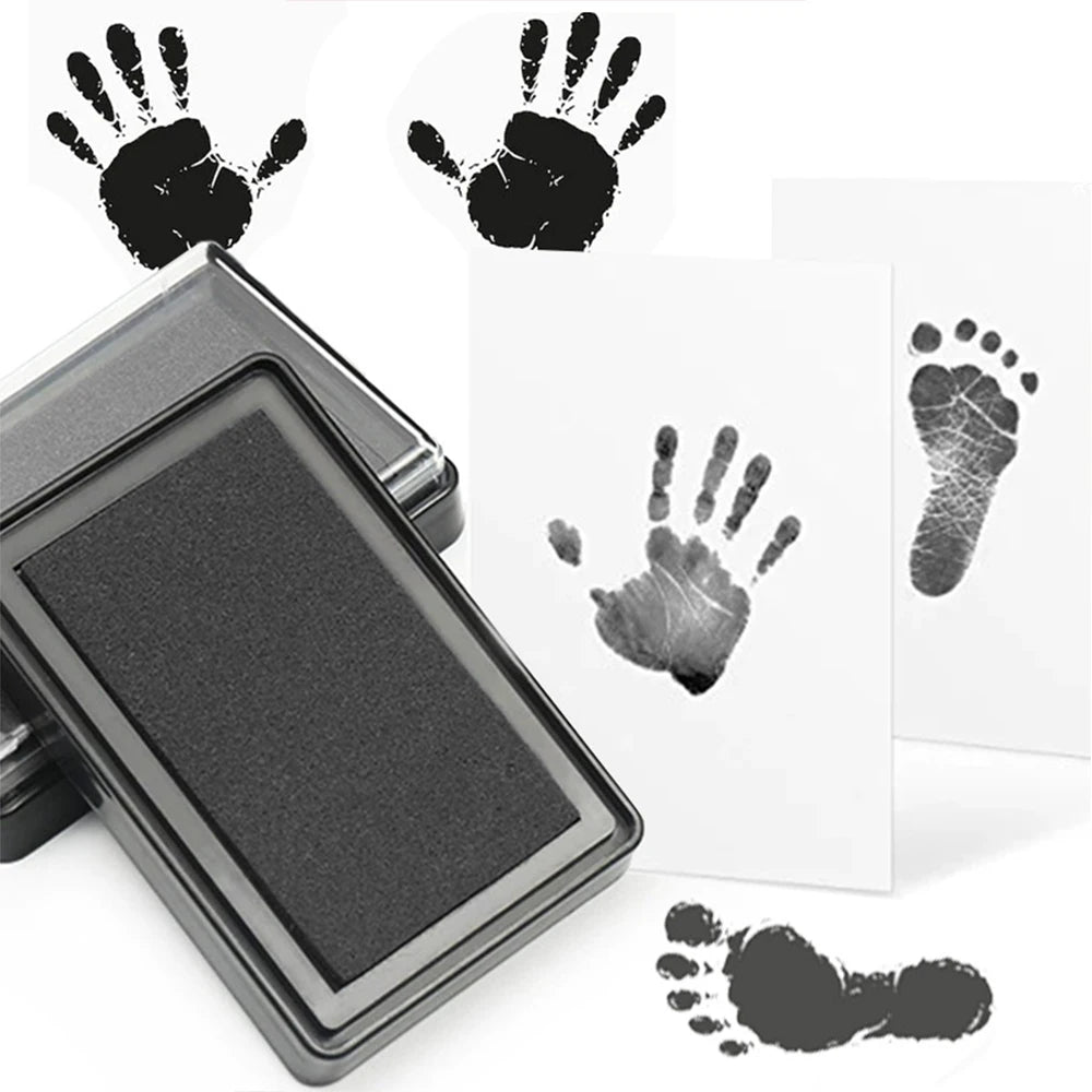 Baby Footprint Ink Pad Reusable Baby Handprint Footprint Print Ink Pad Feet and Hands Stamp Baby Shower Gift Zpaxo