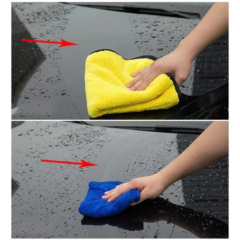 Microfiber Car Wash Towels – Thick Double Layer Cleaning Cloths