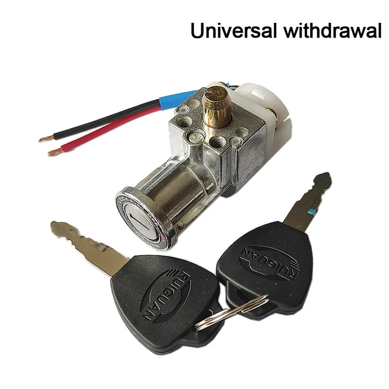 Universal Electric Bicycle Lithium Battery Box Lock Big Head Vehicle
