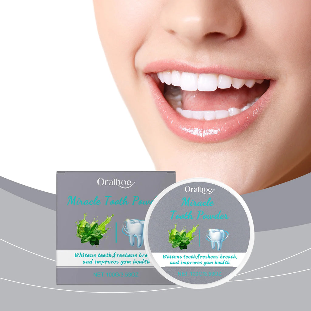 Oralhoe Mint Tooth Powder – Whitening & Fresh Breath 100g Whitening Tooth Powder Zpaxo
