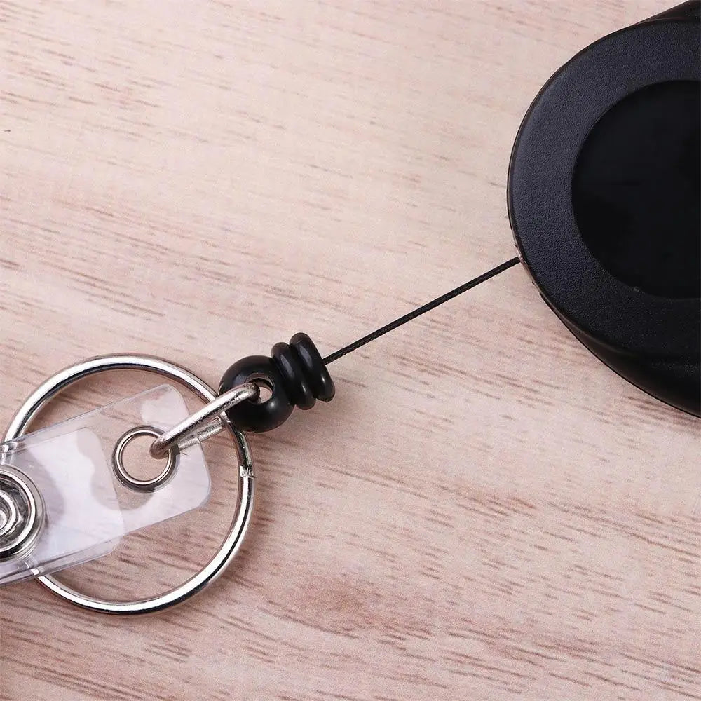 Name Tag Card ID Lanyard Office Supplies Pull Keychain Tool Keychain Badge Holder Clip Badge Reel Clip Key Ring Clips Zpaxo
