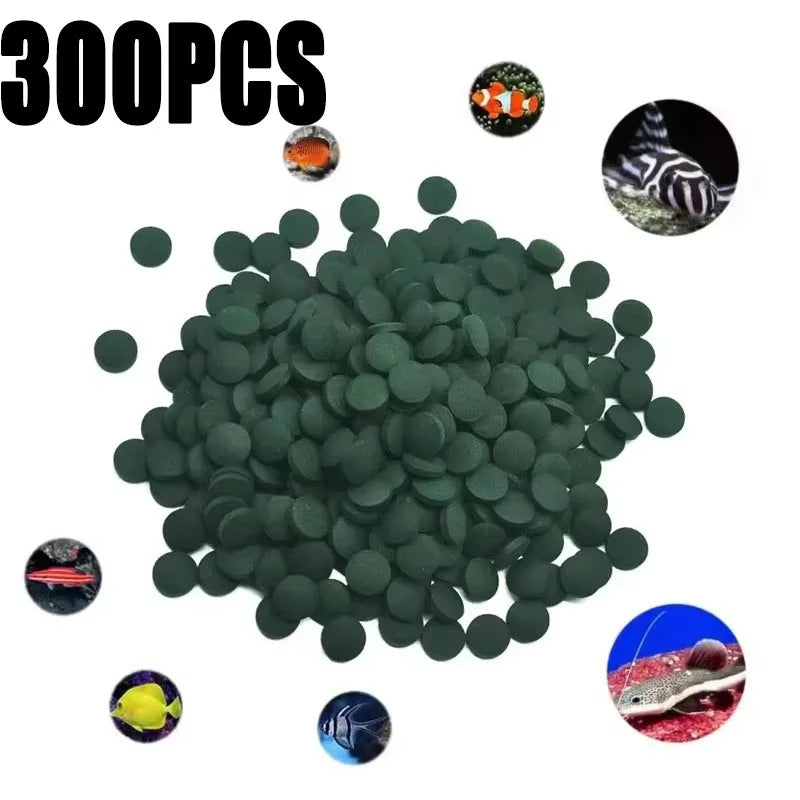 Spirulina Tablets for Aquarium Fish & Shrimp – 100–500pc