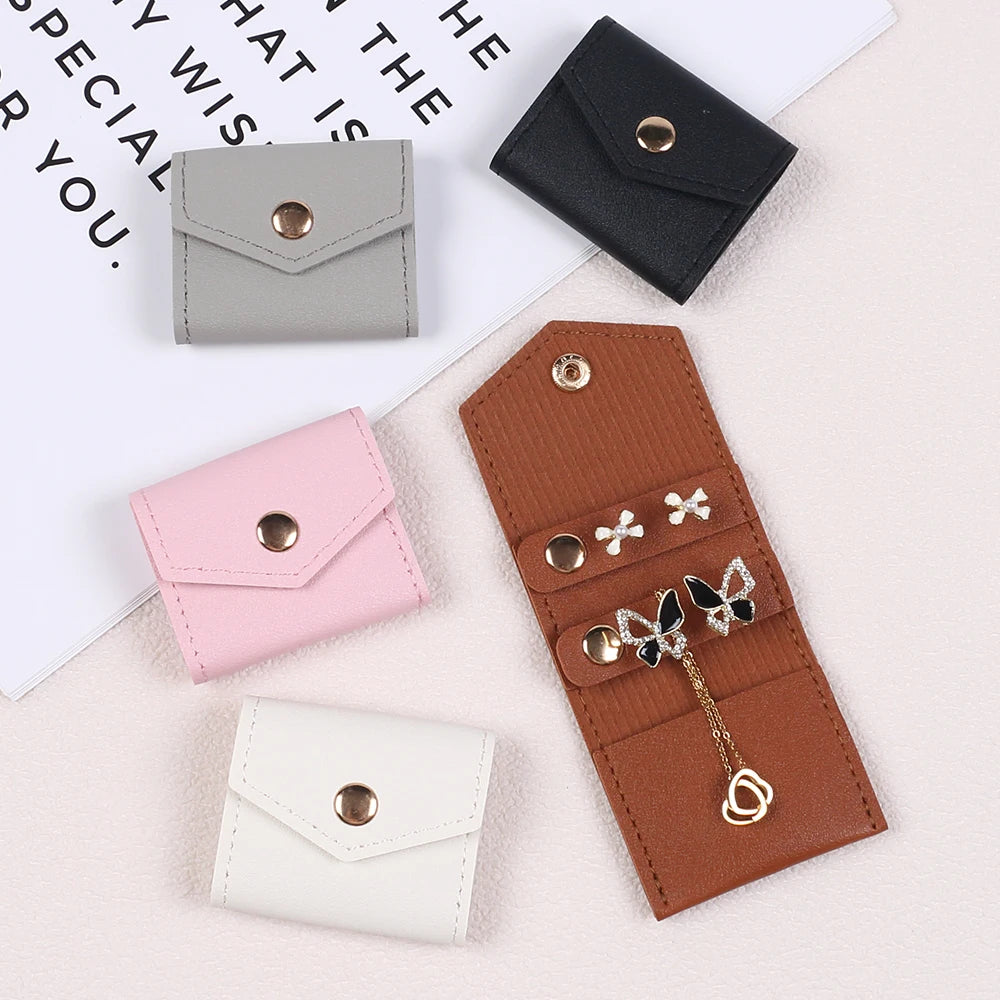 Mini Jewelry Bag with Buckle Travel Foldable Jewelry Organizer Pouch for Rings Earrings Bracelets Necklaces Zpaxo