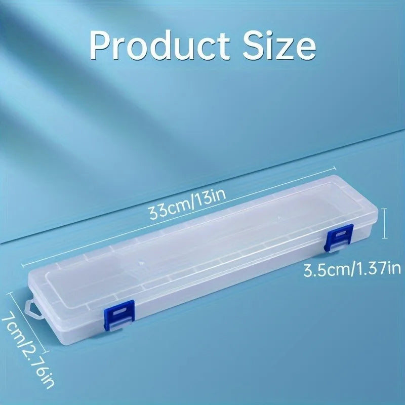 Long Paintbrush Holder Translucent Storage Box Watercolor Pens