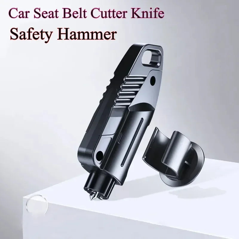 2-in-1 Car Safety Hammer – Window Breaker & Seat Belt Cutter