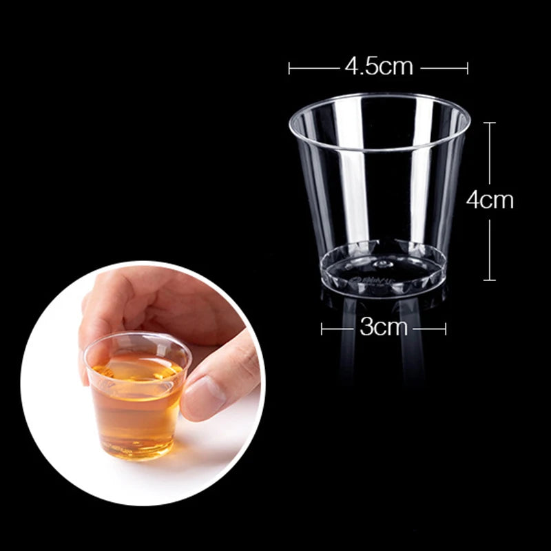 Disposable Clear Plastic Cup Outdoor Picnic Birthday Kitchen Party Zpaxo