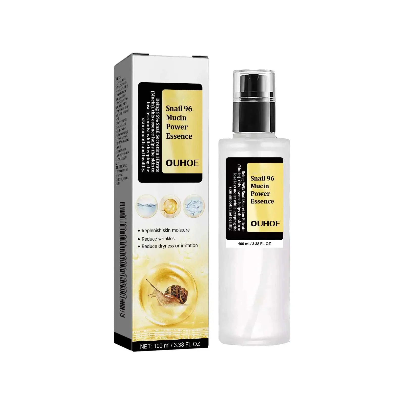 Snail Mucin Peptide Essence & Hyaluronic Acid Face Serum Face Serum Essence Zpaxo 1Pcs 100ml