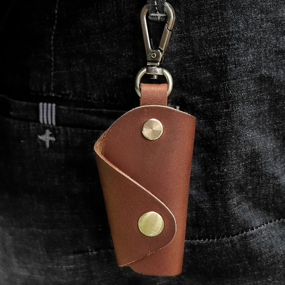 Leather Mini Key Bag Luxury Minimalist Men Car Pouch Multifunctional Zpaxo
