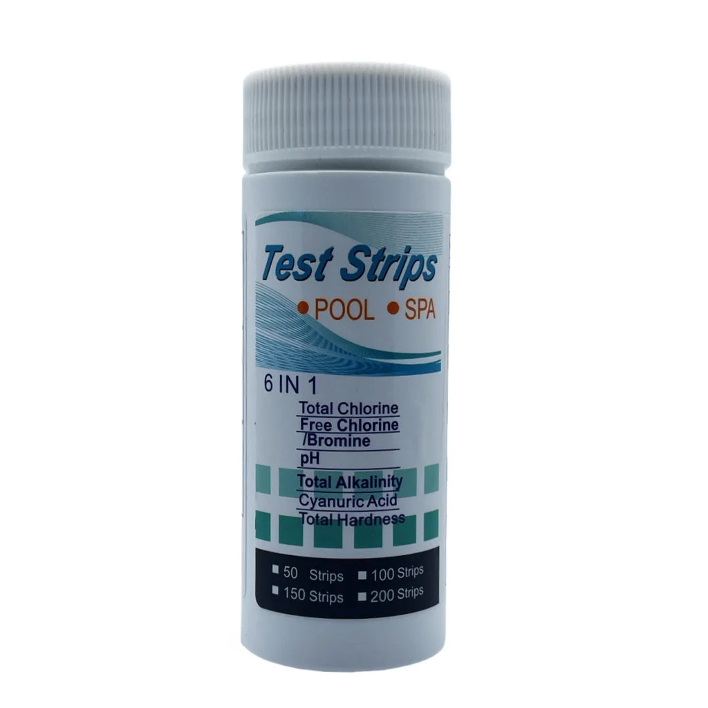 6-in-1 Pool Spa Water Test Strips Accurate Measurement PH Chlorine