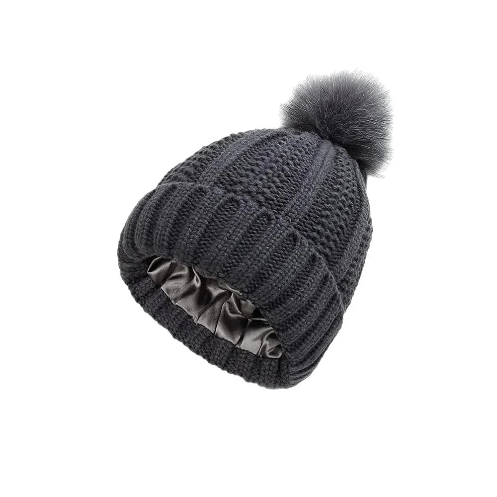 Women's Double-Layer Pineapple Knit Beanie – Winter Hat