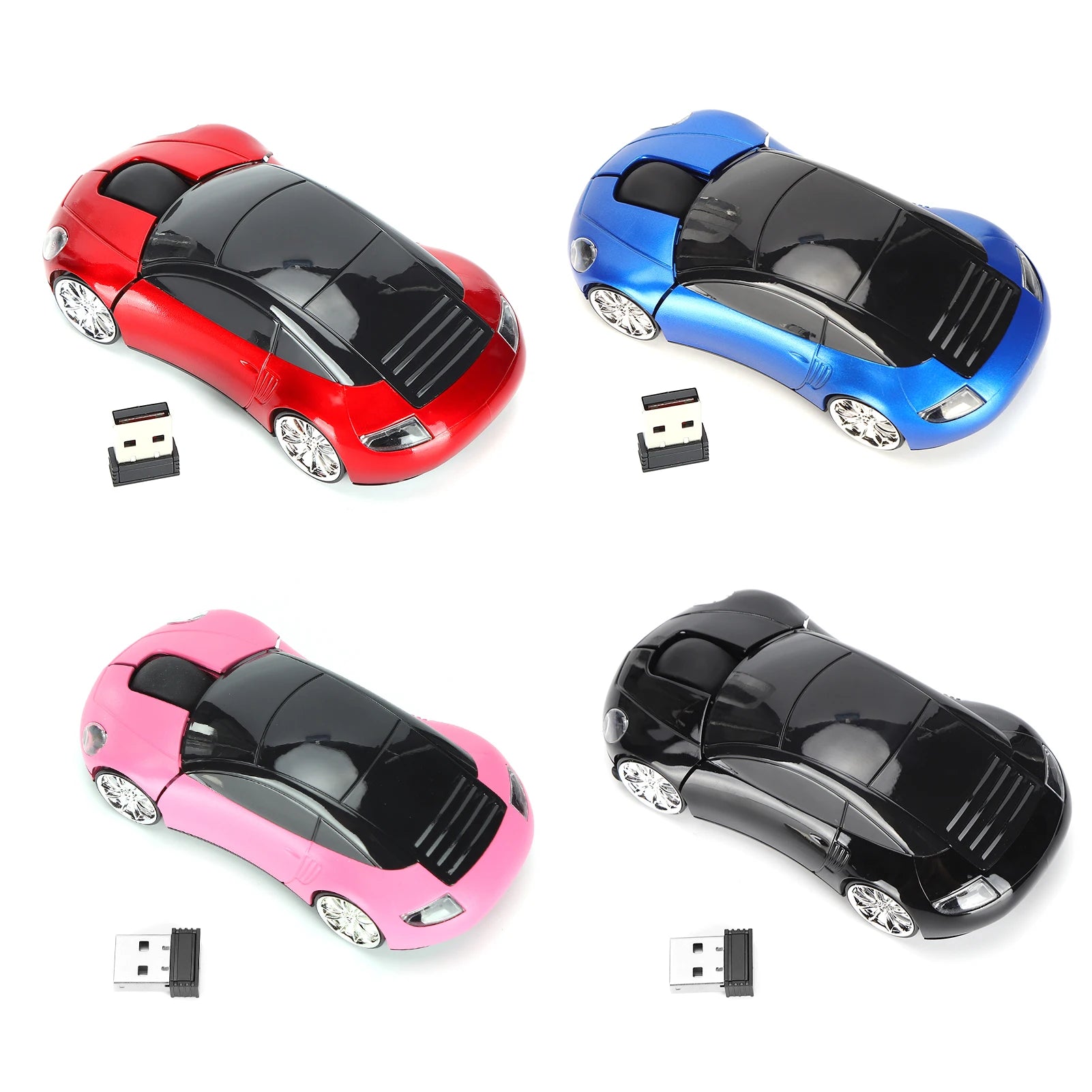 Laptop Wireless Mouse Smart CarShaped Portable 2.4G Cordless Mouse with USB Receiver for Office Laptop Computer Tablet Zpaxo