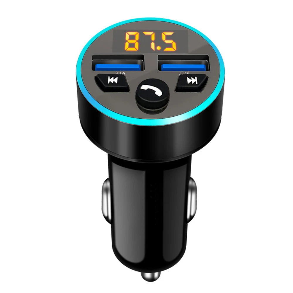 Bluetooth 5.0 FM Transmitter Handsfree Car Radio Modulator MP3/MP4 Player USB Super Quick Phone Charge Adapter for Automobile Zpaxo New Bluetooth player