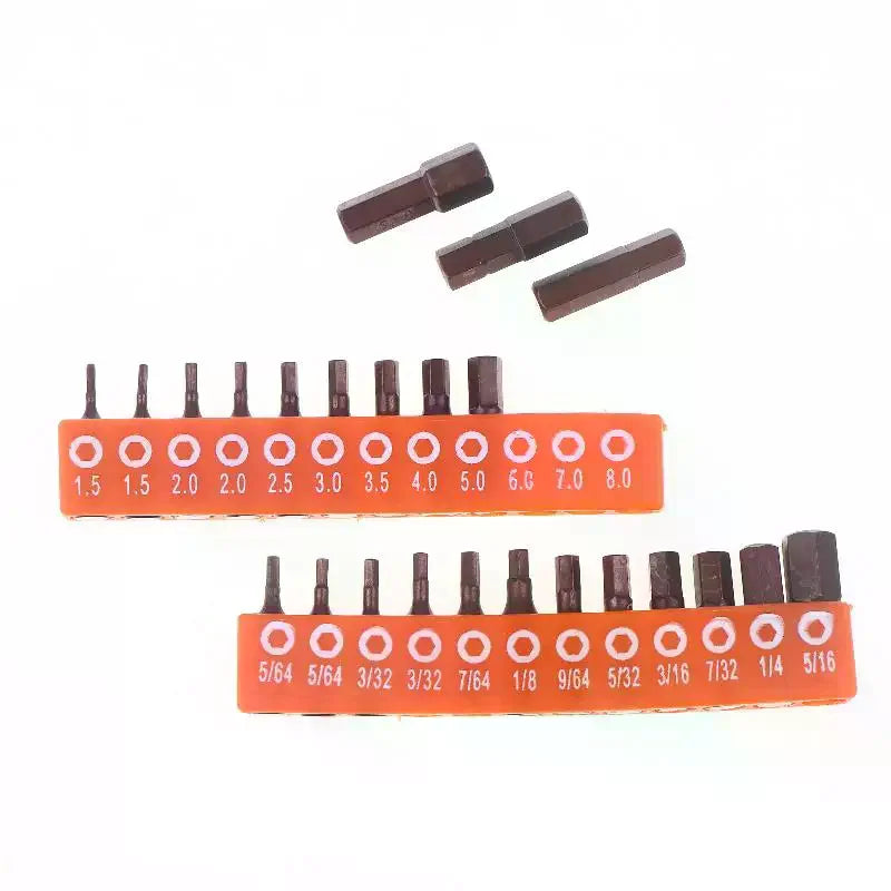 12 24 Hexagonal Screwdriver Bit Hex Shank Magnetic Safety Storage Zpaxo