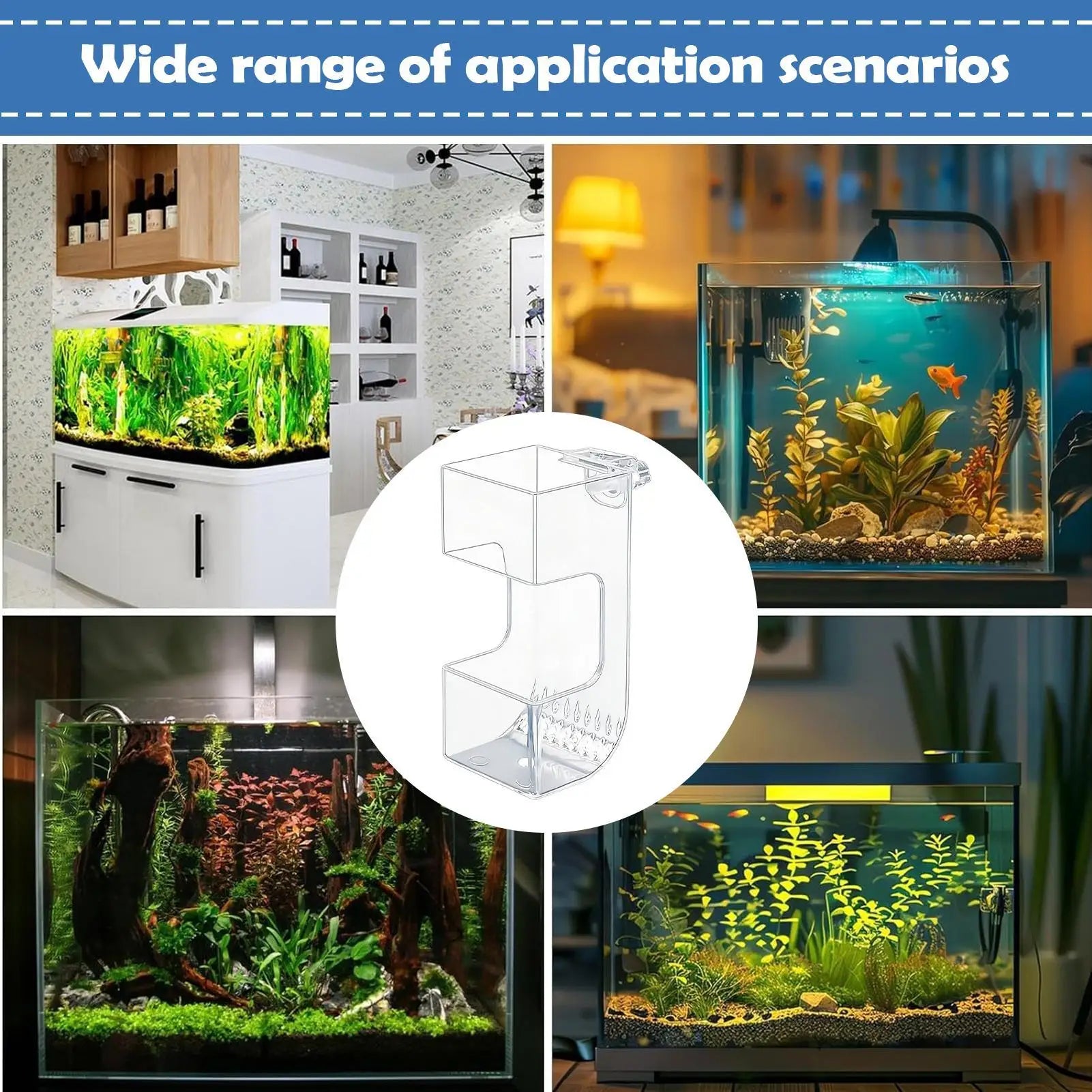 Aquarium Fish Feeder Feeding Ring Transparent Food Holder Scatter