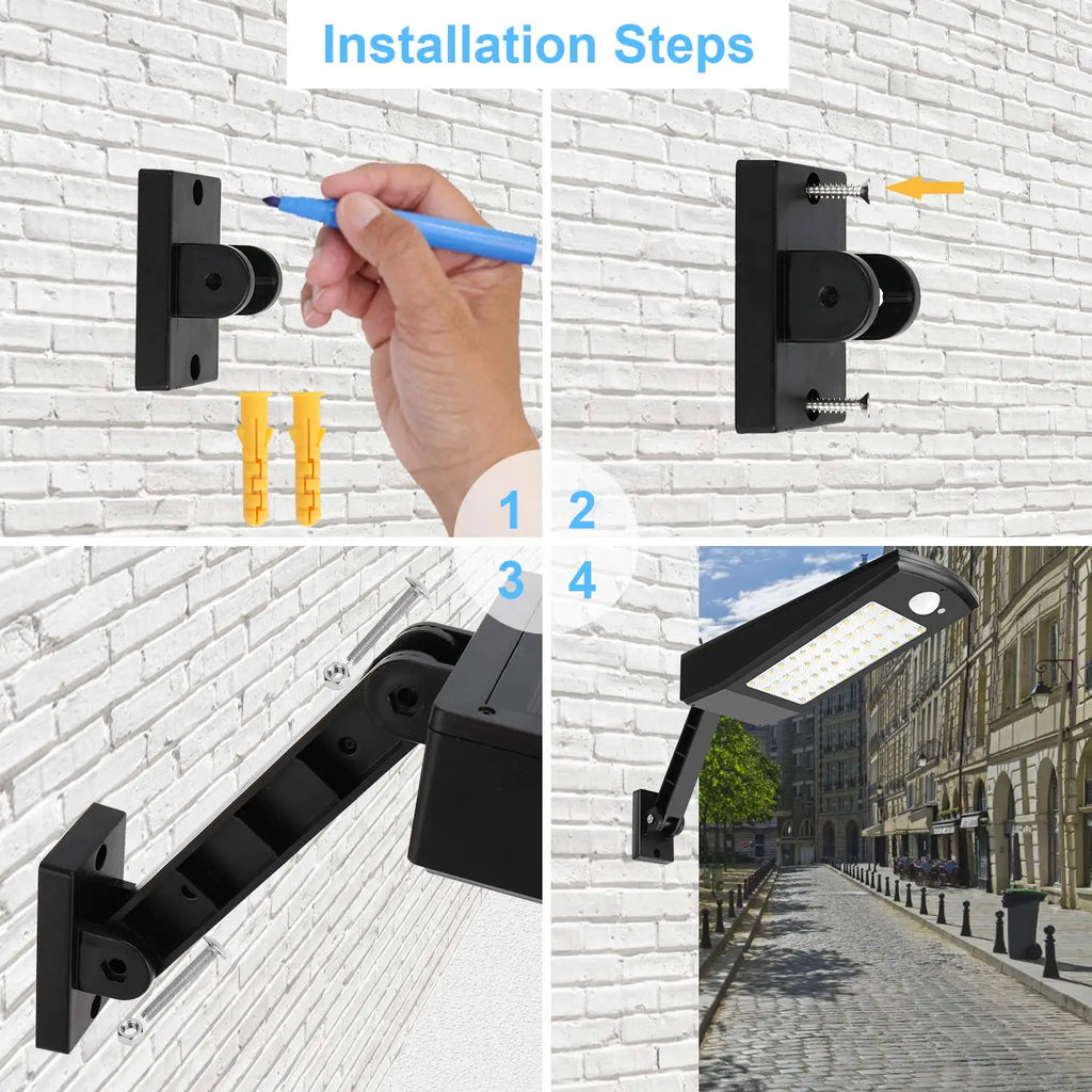 Solar Wall Lights Remote Control Adjustable Brightness Waterproof Zpaxo
