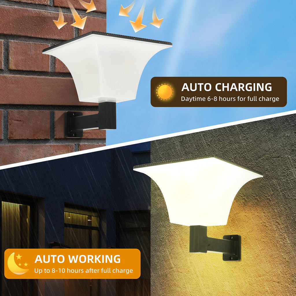 Solar Wall LED Lights Radar Sensor Outdoor Waterproof Stigma Light Zpaxo