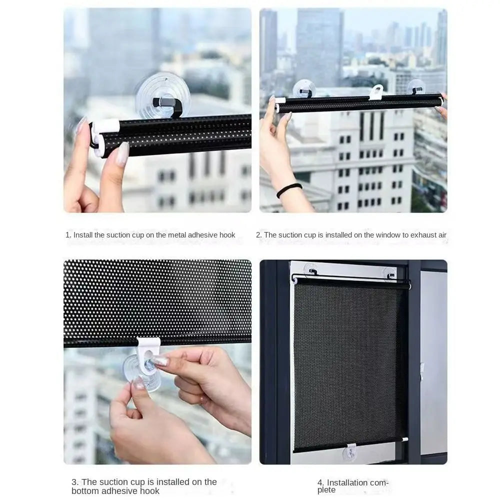 Retractable Car Sunshade Curtain Glare Guard Heat Shield Side Window Zpaxo