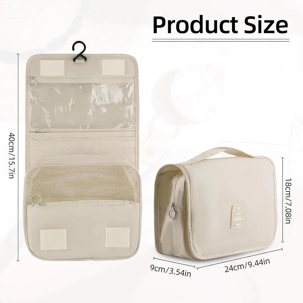 Toiletry Travel Bag Hangable Makeup Organizer Cosmetics Storage Pouch