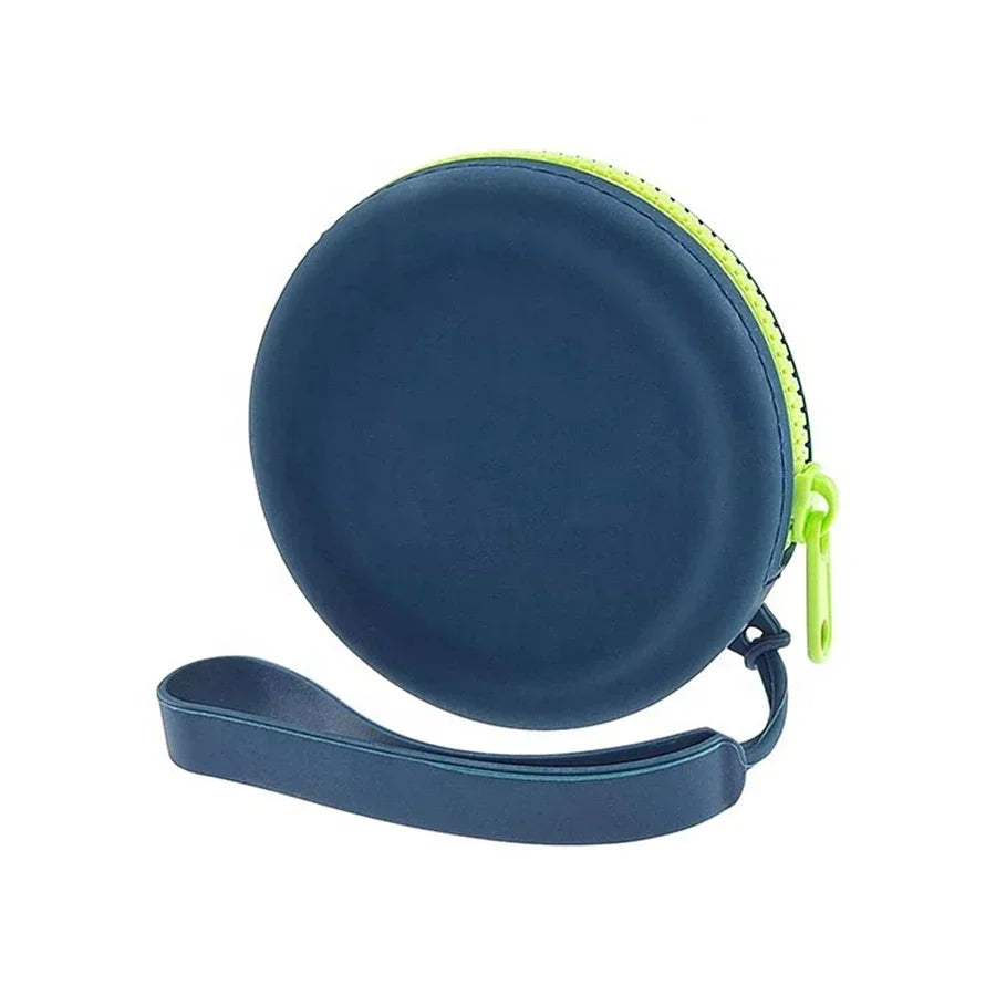 Dog Treat Training Pouch, Portable Silicone Dog Food Treat Pouch with Lanyard and Hook for Outdoor Walking Supply Storage Bag Zpaxo Blue