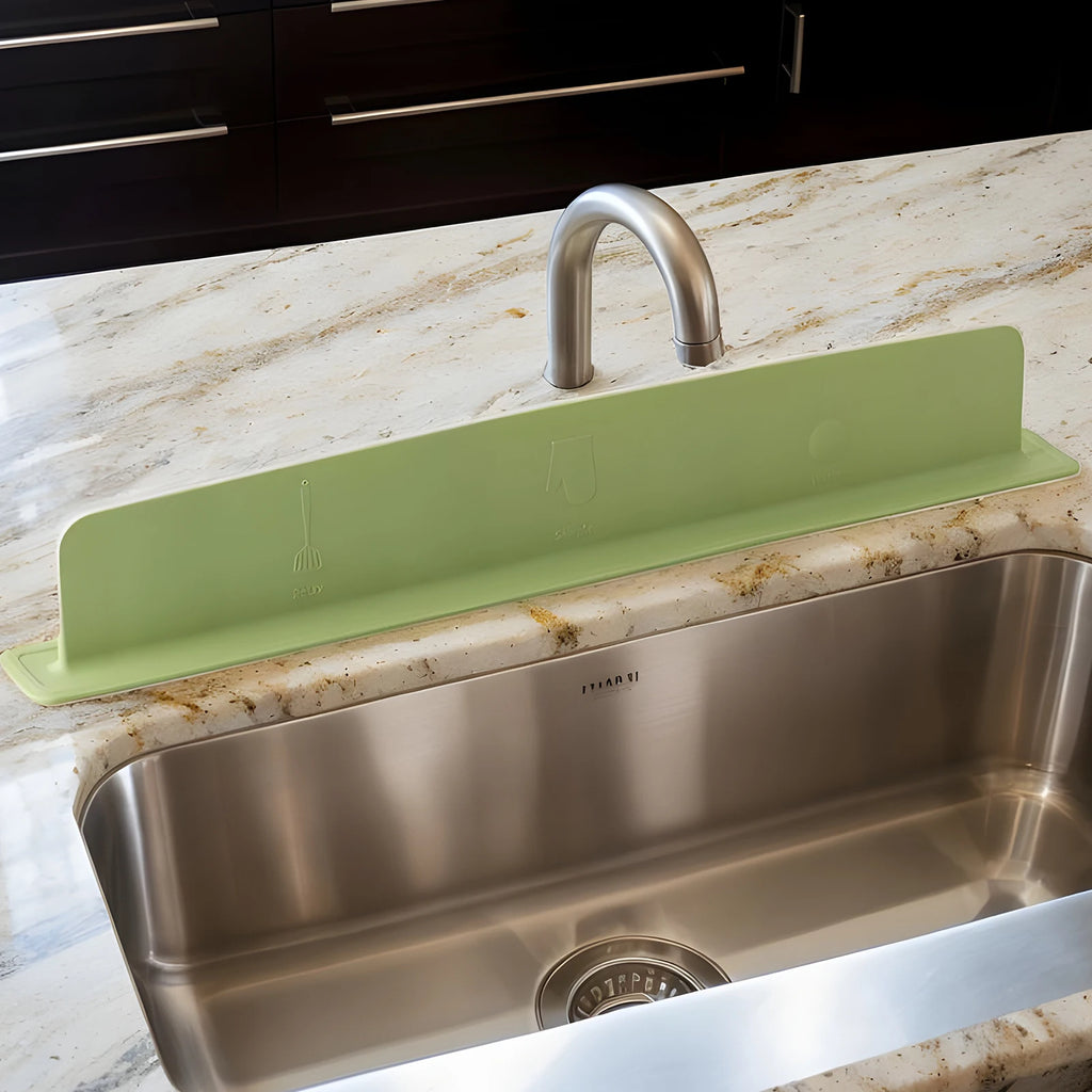 Silicone Sink Splash Guard – Kitchen & Bathroom Water Barrier Sink Splash Guard Zpaxo