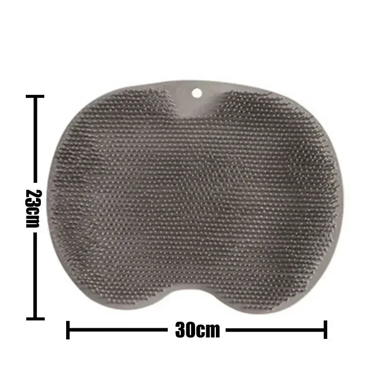 Exfoliating Foot Brush and Back Scrubber Anti-Slip Suction Cup - Deep Cleansing and Exfoliating Tool for Body Dirt Removal Zpaxo grey mat