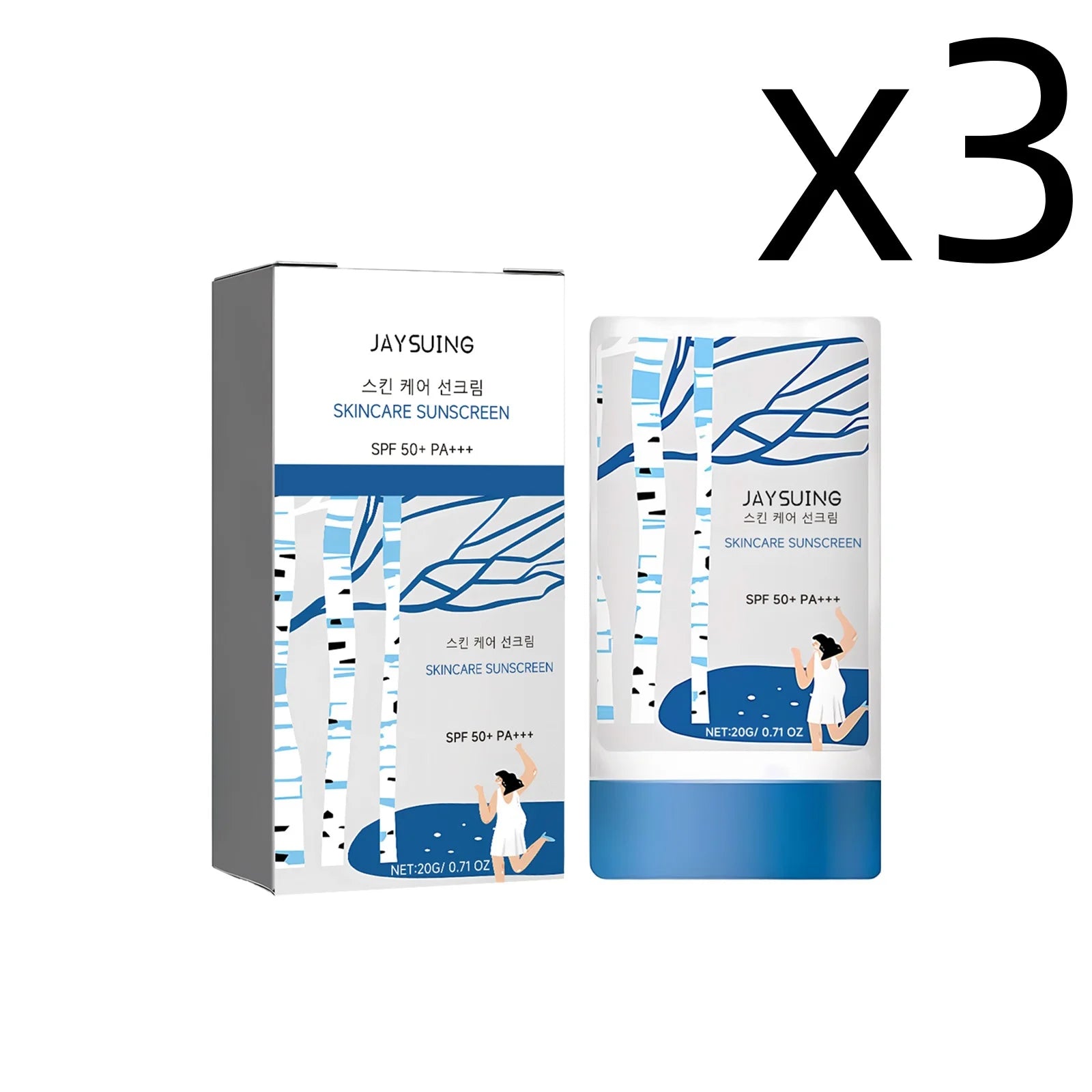 SPF 50 UV Sunscreen Stick – Waterproof, Oil Control, 20g Sunscreen Stick Zpaxo 3x20g 20g