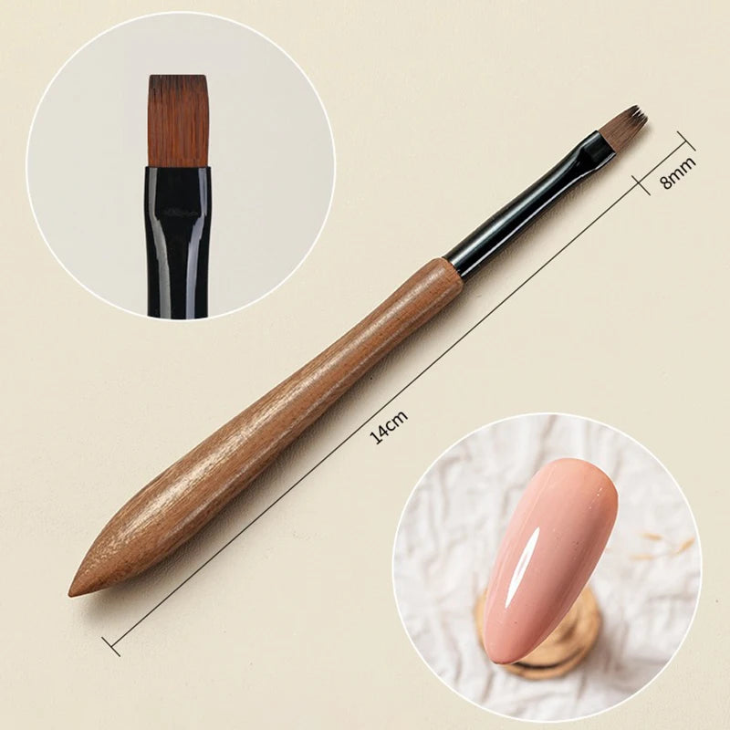 Soft Nylon Wood Handle Watercolor Nail Brush Art Liner Stripes Grid Zpaxo 04