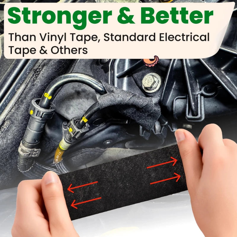 15M Heat-Resistant Flame Retardant Tape Noise Reduction Heat Resistance Flame Retardant Automotive Wiring Harness Adhesive Tape Zpaxo