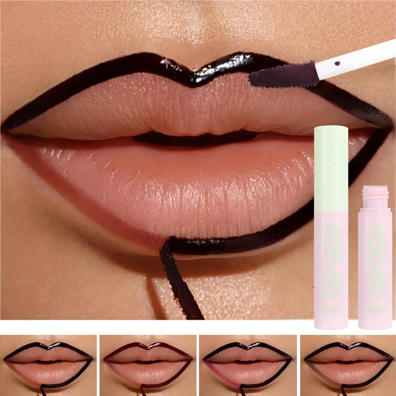 1PC Waterproof and Stain-free, Matte, Three-dimensional Lip Shape, High Pigment, Rapid Film Formation, Tear Lip Glaze, Lip Liner Zpaxo