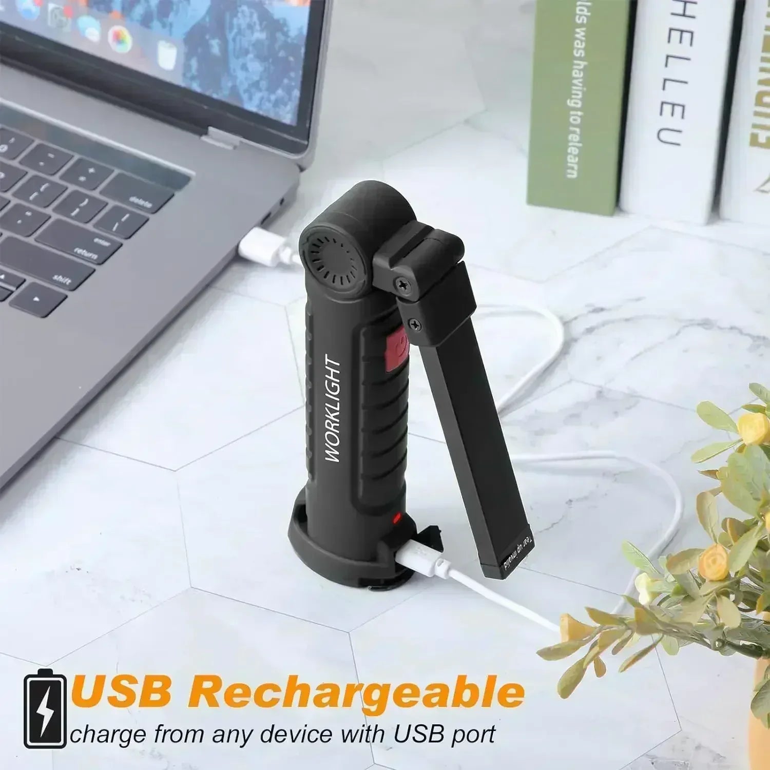 LED COB Work Light – Magnetic, Rechargeable, 360° Rotating