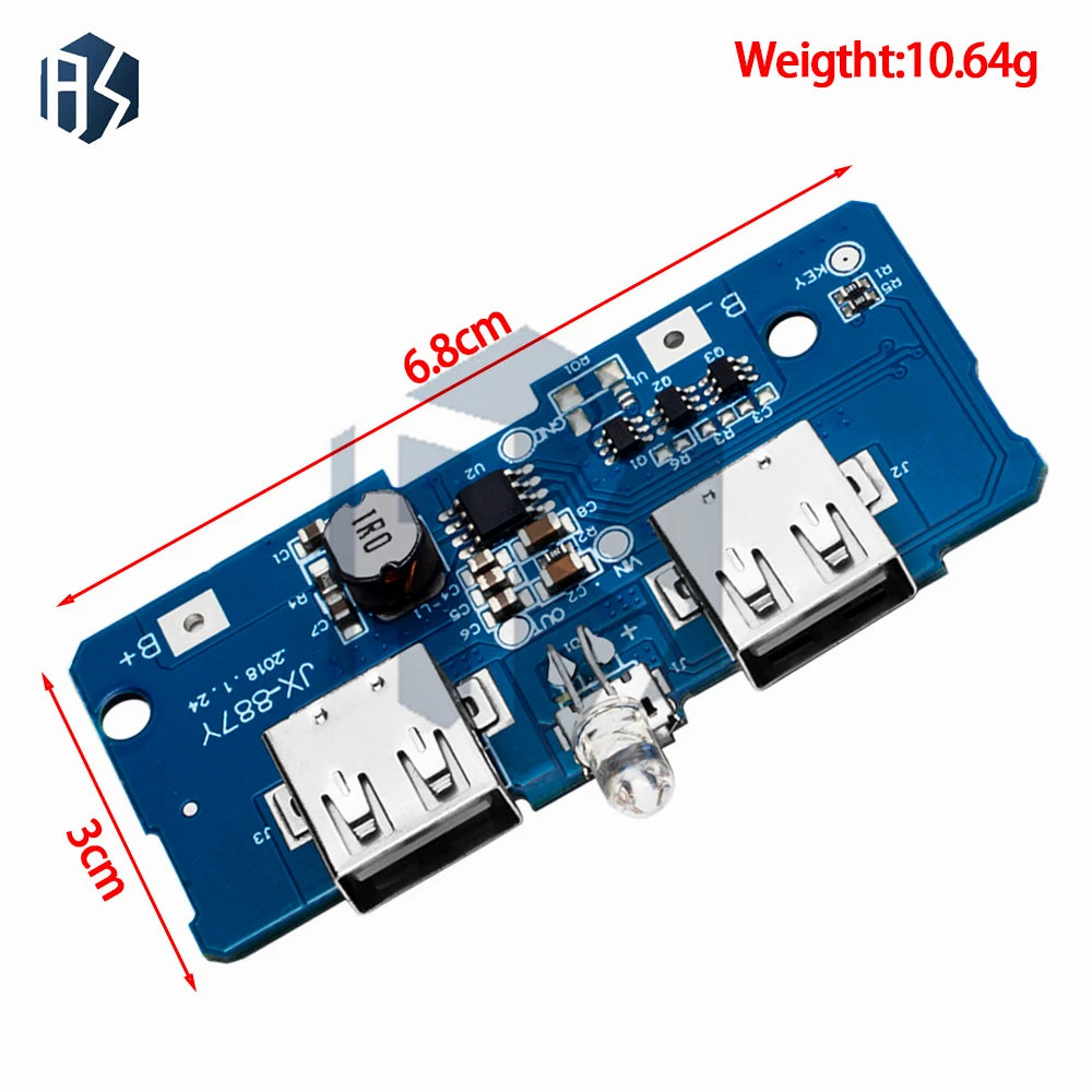 18650 DIY Power Bank Module Dual Micro USB 5V 2A Output 3 7V Boost Zpaxo