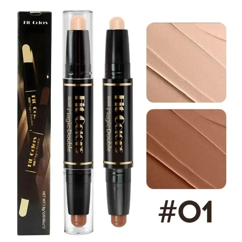 1 Dual Head Highlighting&bronzer Stick Face Brightening Shaping Zpaxo 1PC-B-01