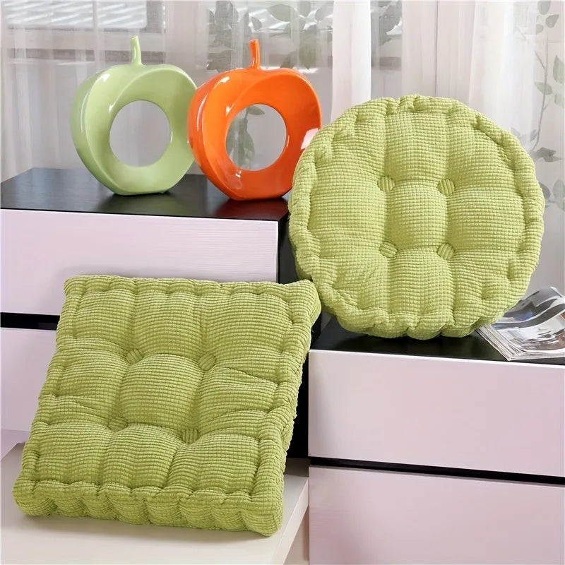 Linen Cushion Pearl Cotton Square Stool Backrest Pillow Home Office