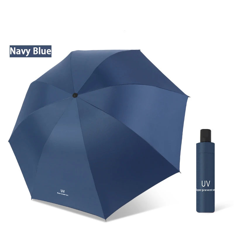 Foldable Manual Umbrella, Waterproof and Windproof Umbrella, Anti-UV Umbrella for Sunny Or Rainy Days, Simple Solid Color Umbrel Zpaxo