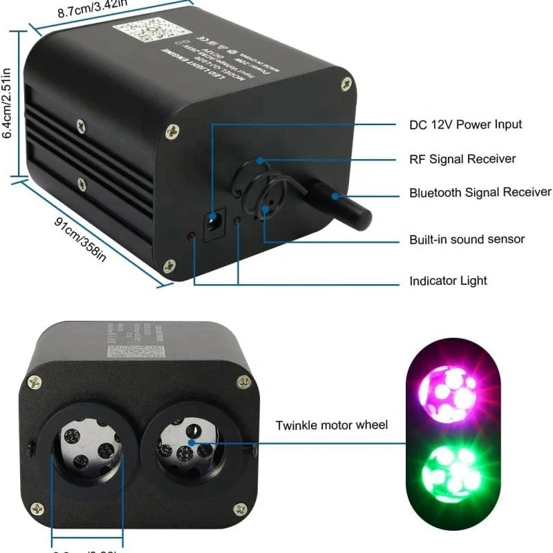 12V Star Ceiling Light Meteor Fiber Optic APP Control Indoor