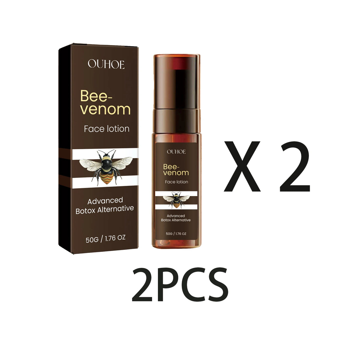 Bee Venom Face Cream 50g Firming Moisturizer for Face Neck Eyes Reduce Fine Lines Wrinkles Anti Aging Hydration with Panthenol Zpaxo 2PCS