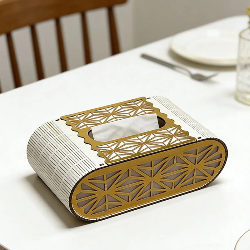 European Wooden Carved Tissue Box – Tabletop Dispenser & Gift Tissue Box Holder Zpaxo